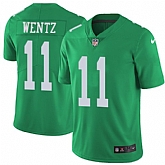 Nike Men & Women & Youth Eagles 11 Carson Wentz Green Color Rush Limited Jersey,baseball caps,new era cap wholesale,wholesale hats